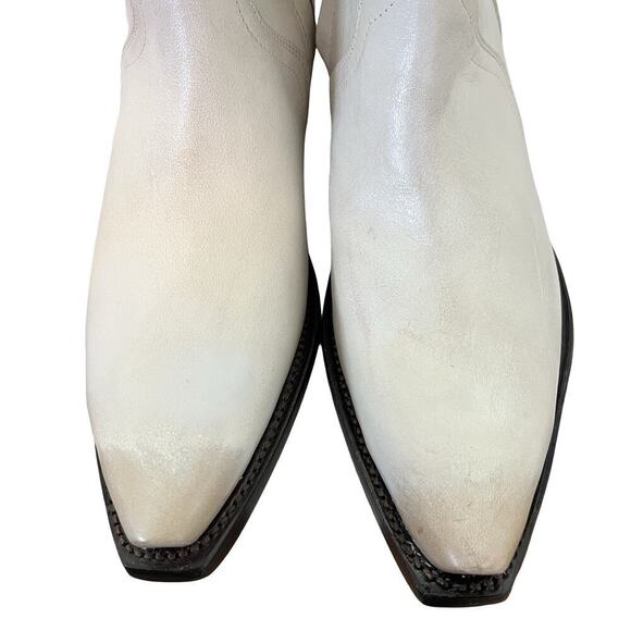 Tecovas The Dakota Women's Cowgirl Boots Size 8.5 Whitewash Bovine Western NWOB - Picture 8 of 16